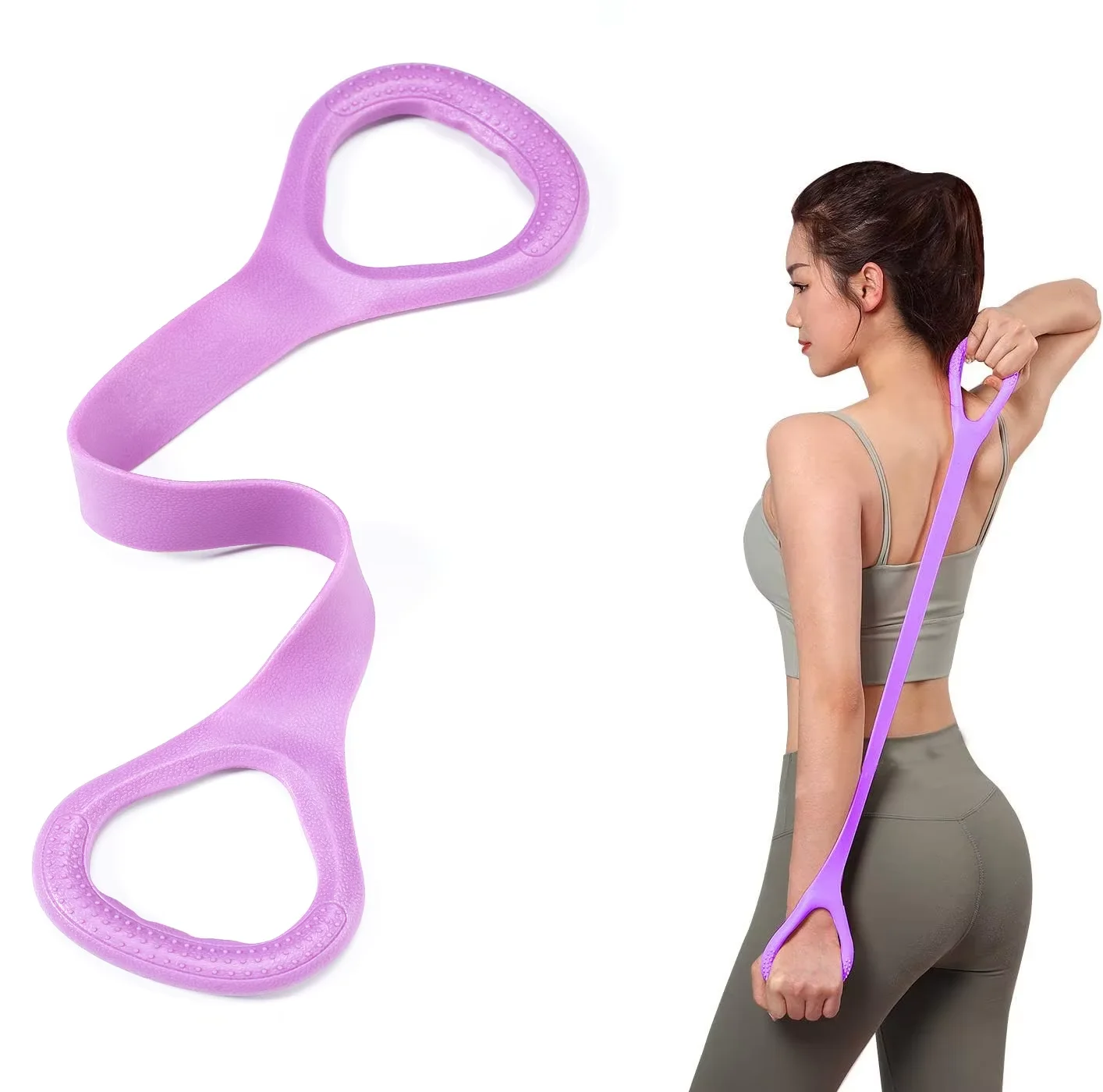 Pilates Yoga Bar - Fitness Workout Resistance Band Arm Back