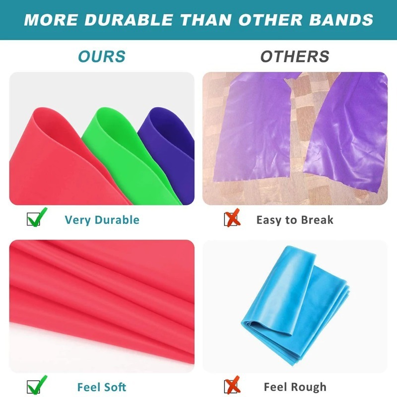 Natural Latex Resistance Bands - Pilates Yoga Bar 评论和价格