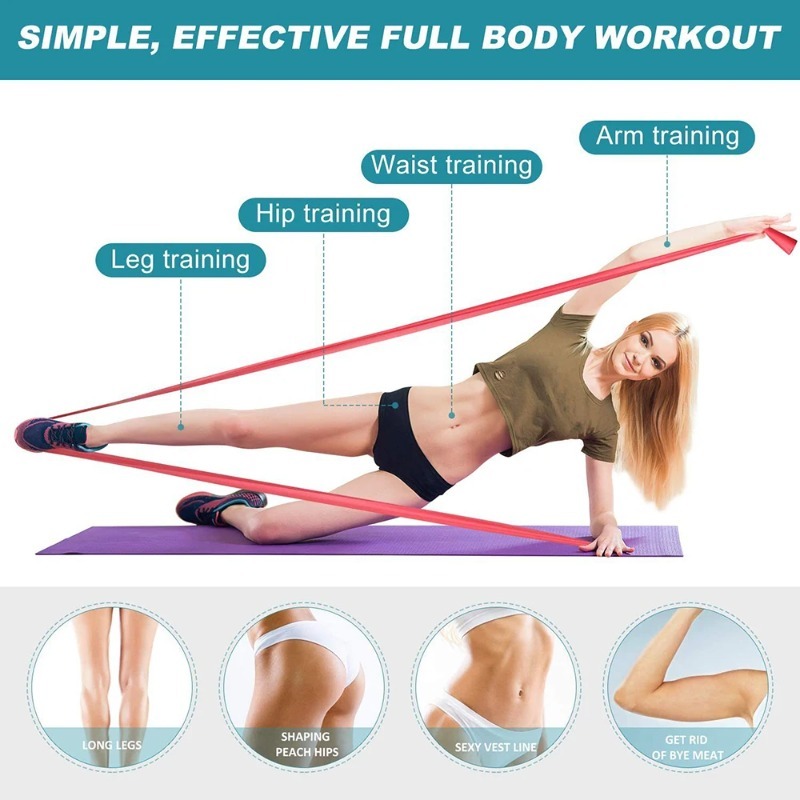 Natural Latex Resistance Bands - Pilates Yoga Bar 评论和价格