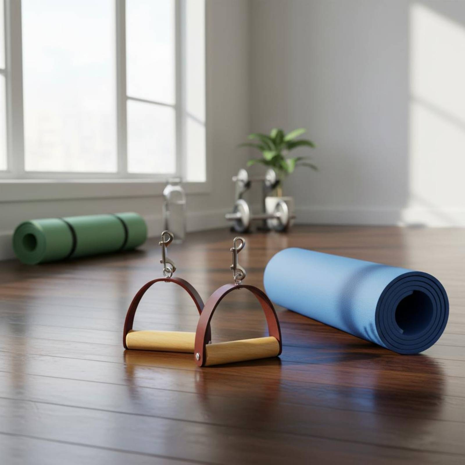 2Pcs/Set Pilates Leather Handl - Pilates & Yoga With Harna 评论和价格