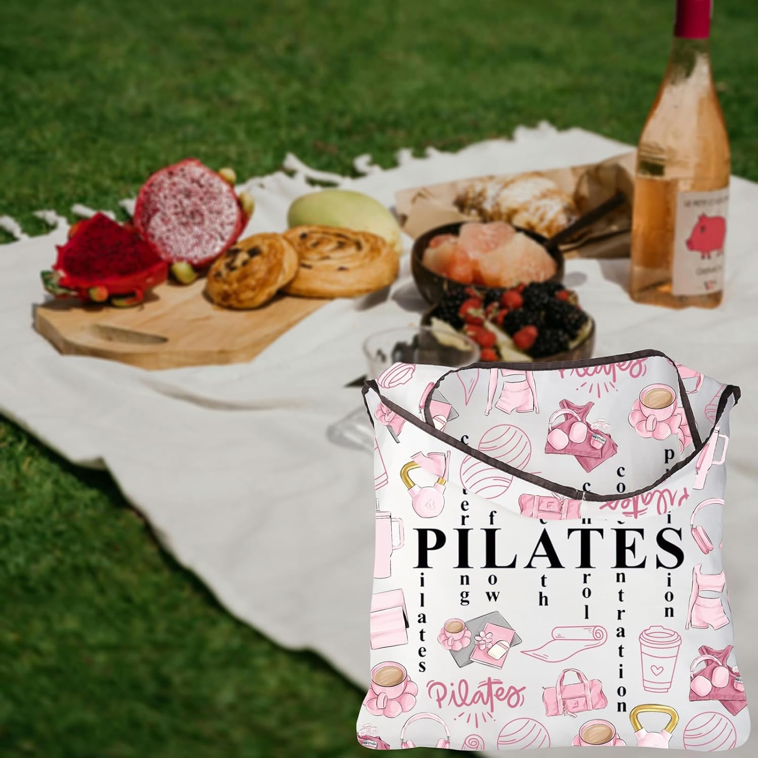 Pink Pilates Tote Bag Gifts fo - Pilates Yoga Instructor 评论和价格
