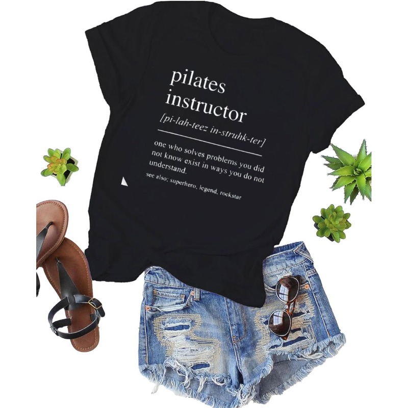 Pilates Instructor Cotton T-sh - Pilates Yoga Instructor 评论和价格