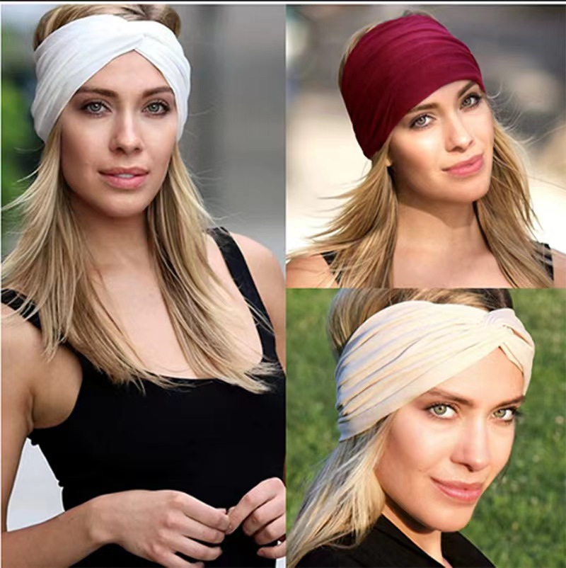 Wide Elastic Headband Hairband - Pilates Yoga Bar 评论和价格