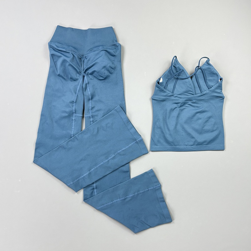 2Pcs Women Seamless Yoga Worko - Pilates Yoga Wrap Top 评论和价格