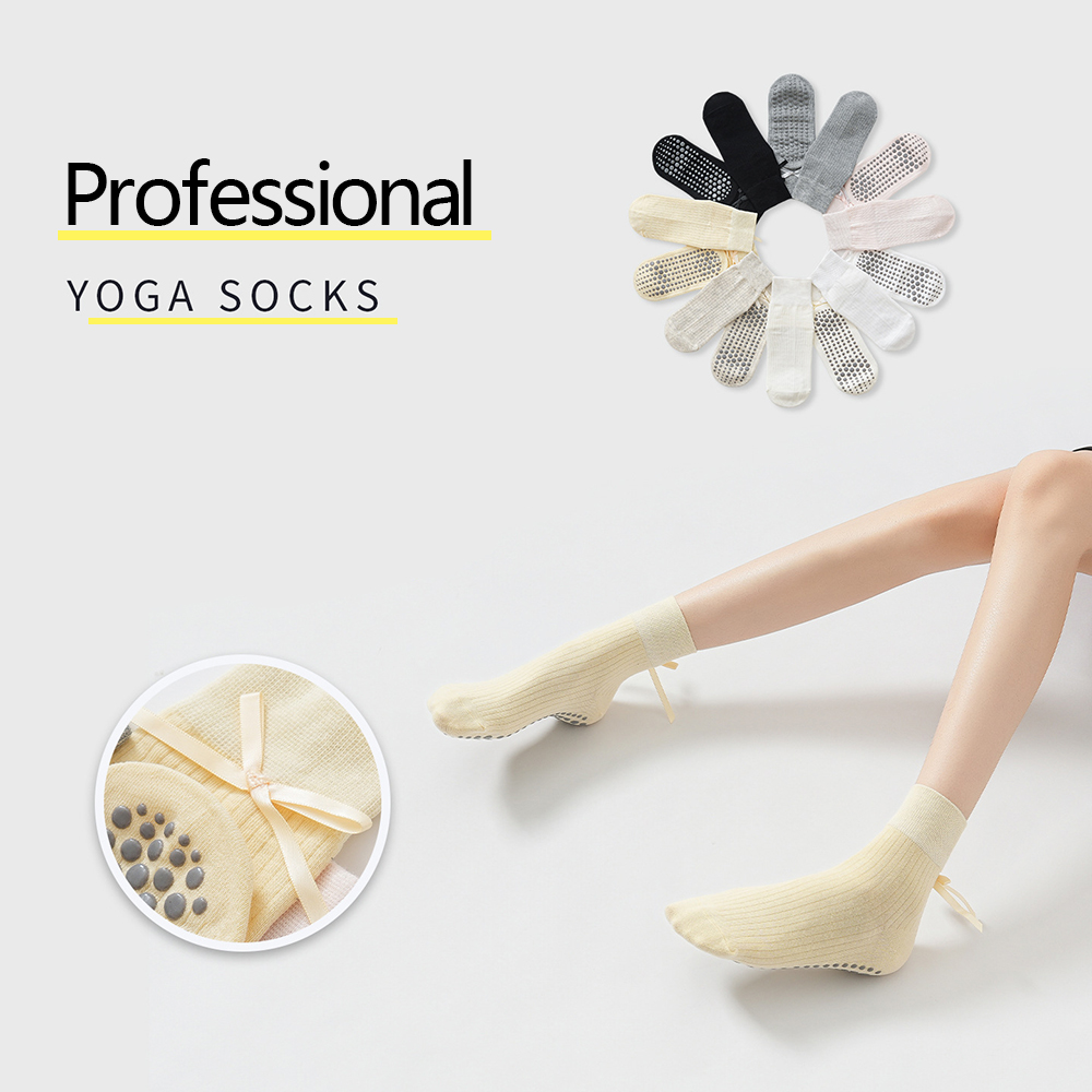 Cute Bowknot Yoga Socks Girls  - Pilates & Yoga With Harna 评论和价格
